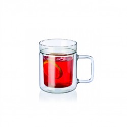 TEA GLASS TWIN WITH HANDLE, 2 PCS