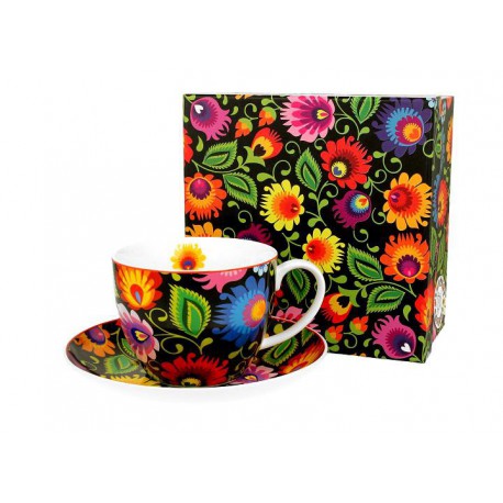 CUP WITH SAUCER 470 ML FOLKLOR