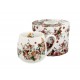MUG 430 ML VINTAGE FLOWERS-WHITE